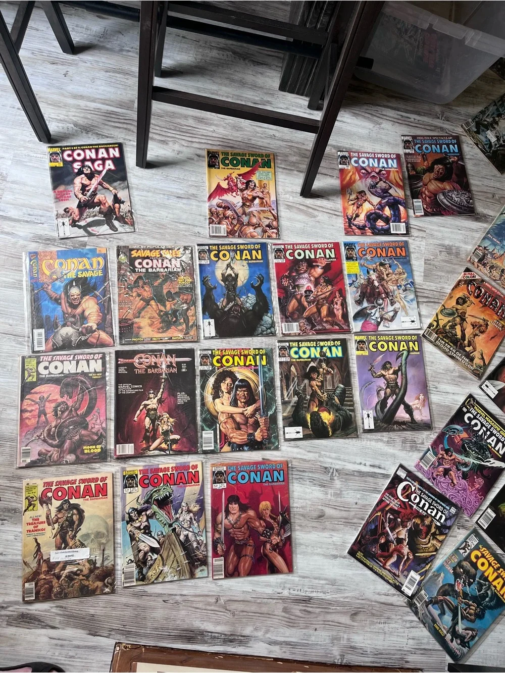 HUGE lot of the savage sword of Conan vintage magazines